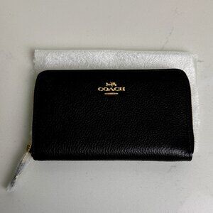 Medium id Zip Wallet Black